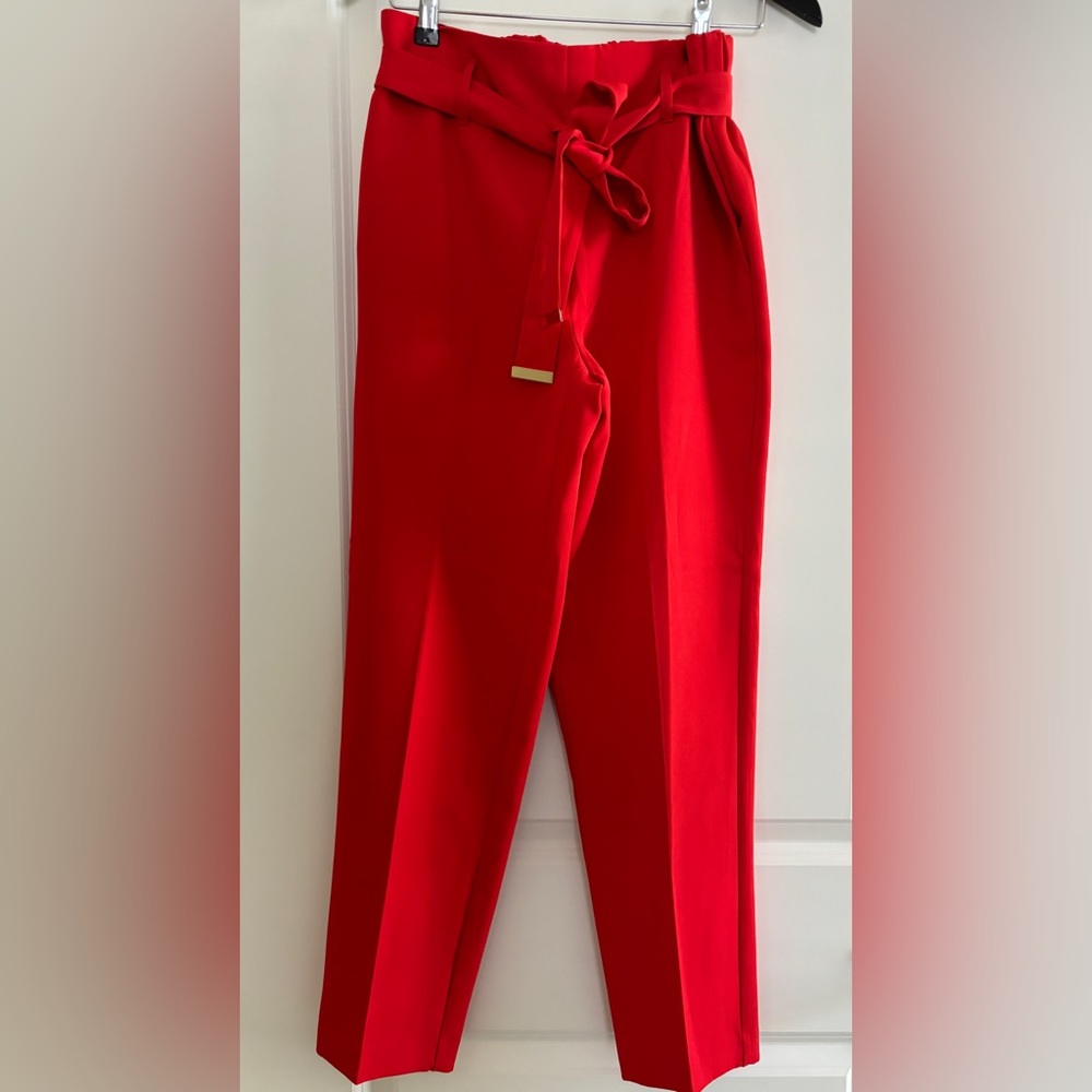 women’s red slacks / size small/ NWOT/ ankle length